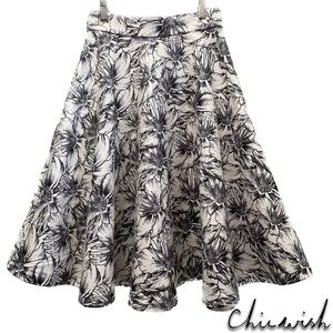🆕Chicwish🐦‍⬛Floral Flannel Full Flare Skirt Sz S